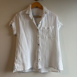 Casual White Button Down Shirt